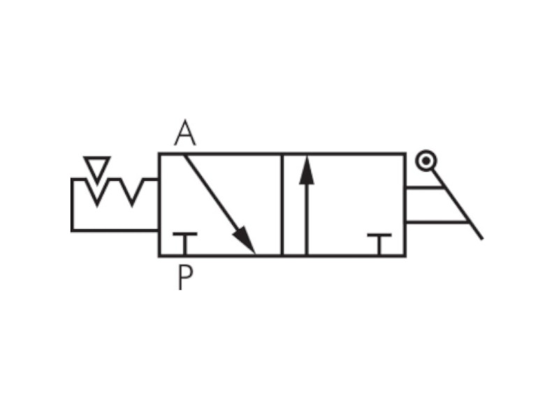3/2-Wege Absperrventil Steckverschraubung AG R 1/2" - 12mm Gewindeseite entlüftend IQS-Standard