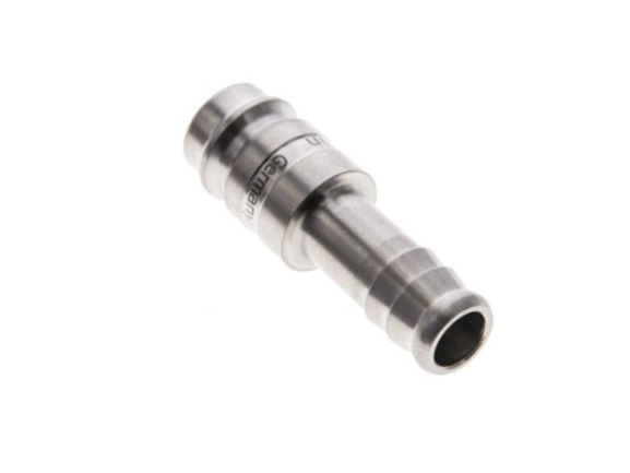 Kupplungsstecker mit Schlauchtülle 10 mm NW 10 Edelstahl 1,4404