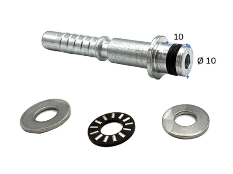 WG-Schlauch-Armatur Steck Ø 10mm drehbar Edelstahl