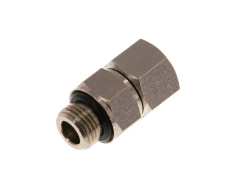 Drehverschraubung AG G 3/8" - IG G 3/8" Messing vernickelt