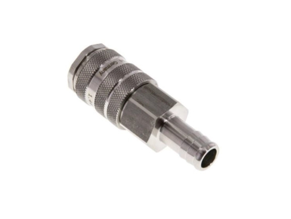 Kupplungsdose für Stecker mit und ohne Absperrung Schlauchtülle 19 mm NW 10 Edelstahl 1,4404