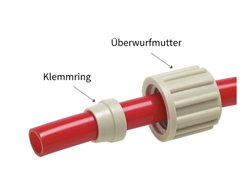 T-Einschraubverschraubung AG G 3/8" - Schlauch beidseits 12x10 mm Typ PP