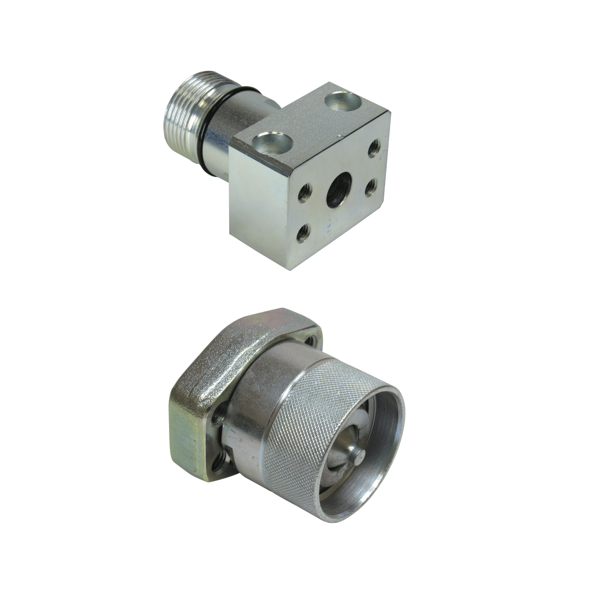 Schraubkupplung Muffe / Stecker mit SAE Gegenflansch