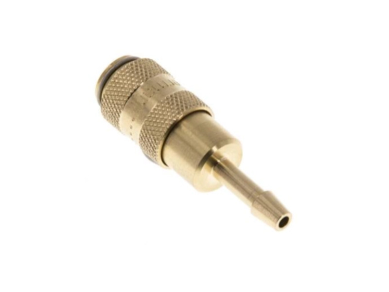 Kupplungsdose mit Schlauchtülle 5 mm NW 2,7 Messing