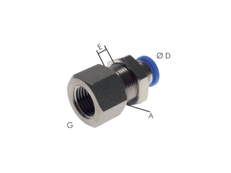 Gerade Schott Steckverschraubung IG G 1/4" - 6mm IQS-Standard