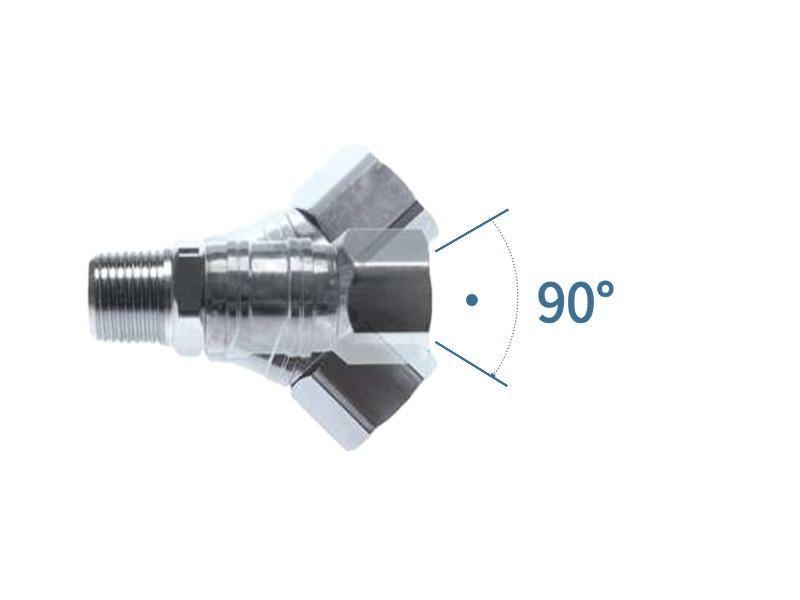 Drehverschraubung schwenkbar AG R 1/4" - IG G 1/4" Stahl vernickelt
