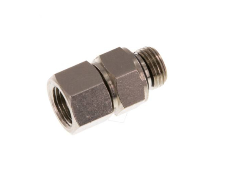 Drehverschraubung AG G 3/8" - IG G 3/8" Messing vernickelt