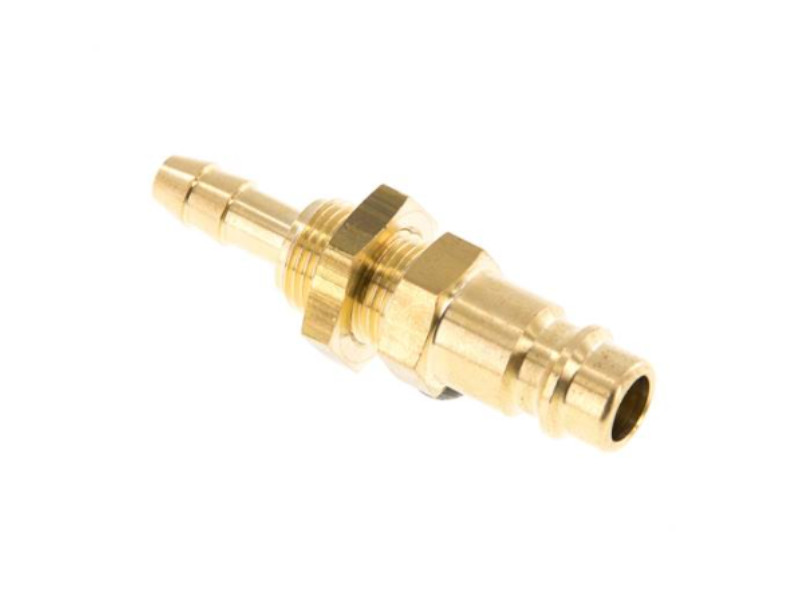 Schott Kupplungs-Stecker Messing mit Schlauchanschluss