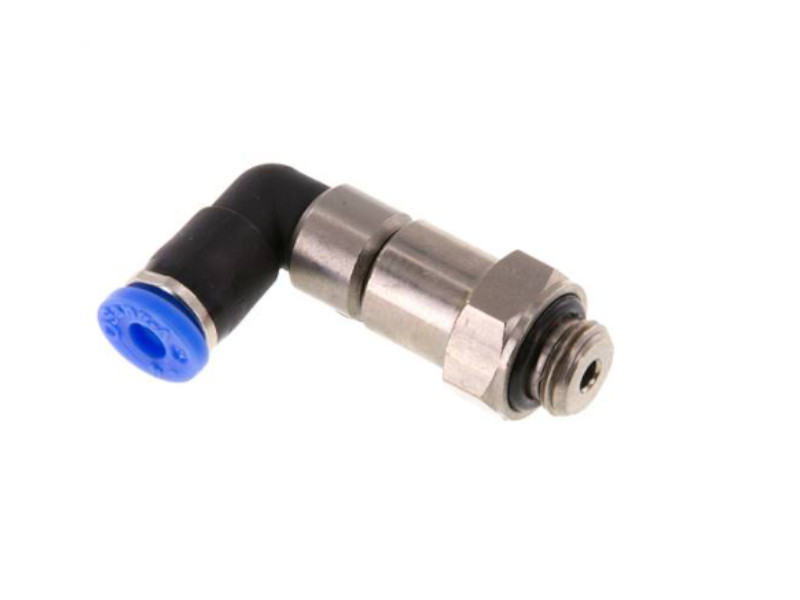 90° Drehverschraubung mit zwei Kugellager AG G 1/8" - 8mm IQS-Standard
