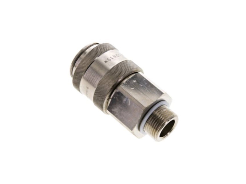 Kupplungsdose für Secker mit und ohne Absperrung AG G 1-1/4" NW 19 Messing vernickelt