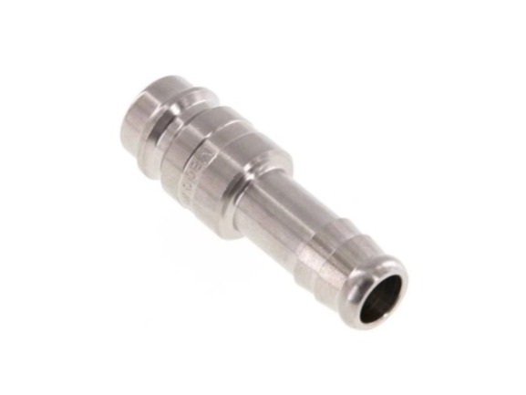 Kupplungsstecker mit Schlauchtülle 19 mm NW 10 Edelstahl 1,4305
