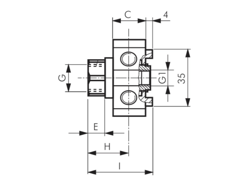 Drehverteiler 3-fach IG G 3/8" - IG G 1/8" - IG G 1/4" für Druckluft