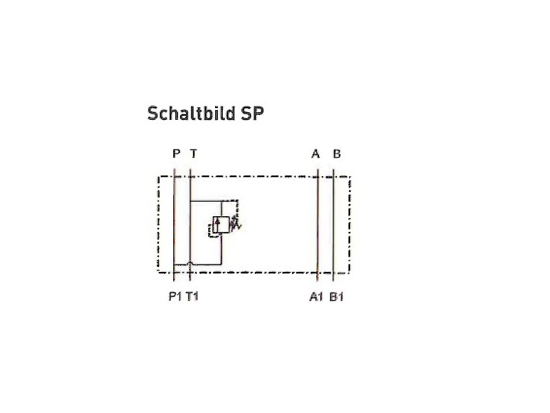 Direkgesteuertes Druckbegrenzungsventil NG 06 DF 50 l/min EB 0-140 bar Schaltsymbol SP 