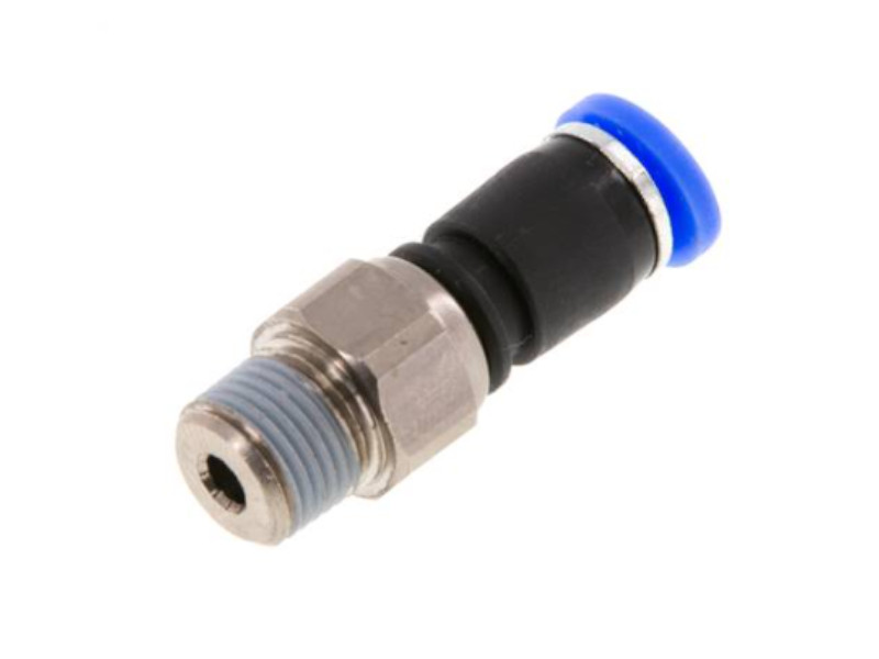 Gerade Drehverschraubung mit einem Kugellager AG R 1/4" - 8mm IQS-Standard