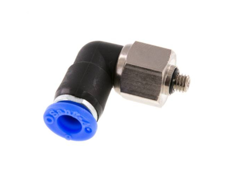 90° Drehverschraubung mit einem Kugellager AG M 5 - 6mm IQS-Standard