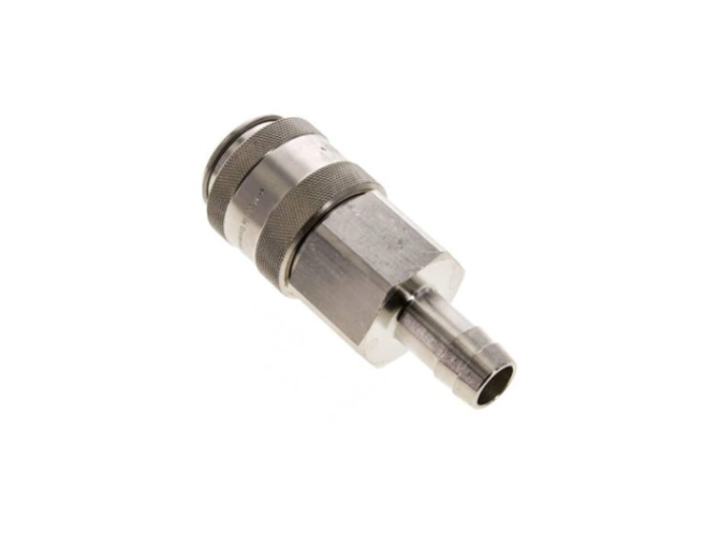 Kupplungsdose für Stecker mit und ohne Absperrung Schlauchtülle 19 mm NW 19 Messing vernickelt