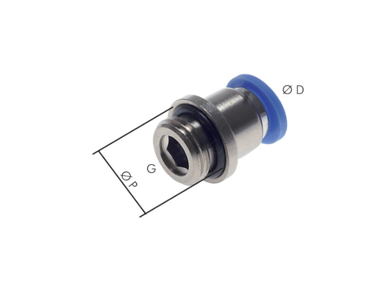Gerade Steckverschraubung AG G 1/8" - 4mm IQS-Standard 
