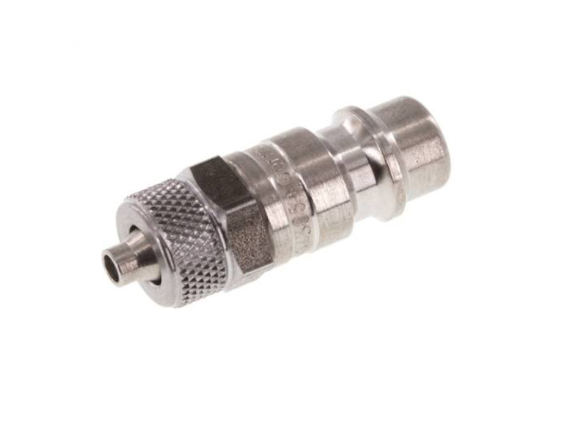 Kupplungs-Stecker Edelstahl mit Überwurfmutter