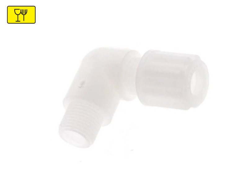 Winkel-Einschraubverschraubung 90° AG G 1/4" - Schlauch 12x10 mm Typ PVDF 