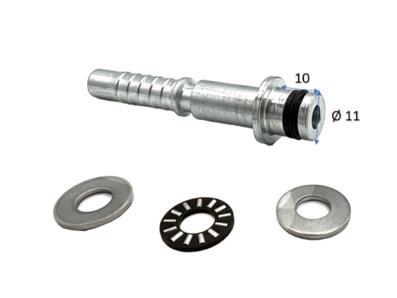 WG-Schlauch-Armatur Steck Ø 11mm drehbar Edelstahl