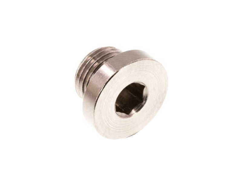 AG G mit Innensechskant und NBR O-Ring  Messing vernickelt