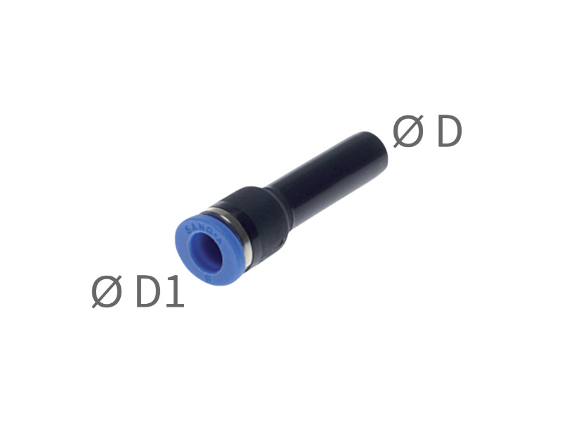 Steckverbinder reduzierend mit Stecknippel IQS-Mini