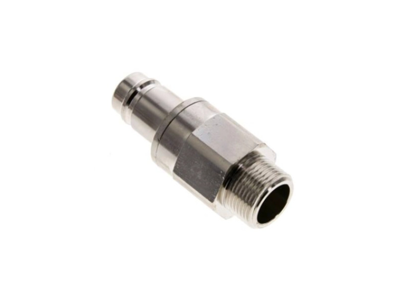 Kupplungssecker beidseits absperrend AG G 3/4" NW 15 Messing vernickelt