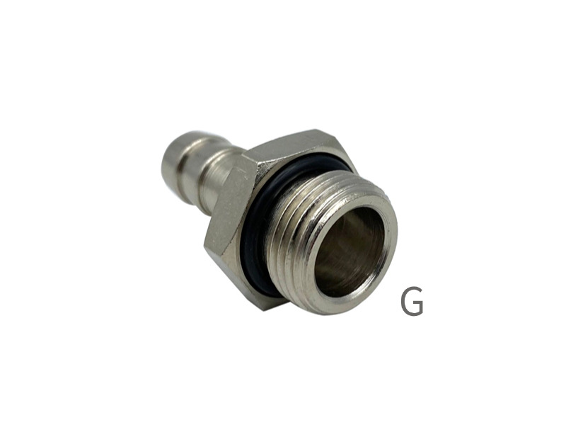 AG G zöllig zylindrisch mit O-Ring Messing vernickelt 