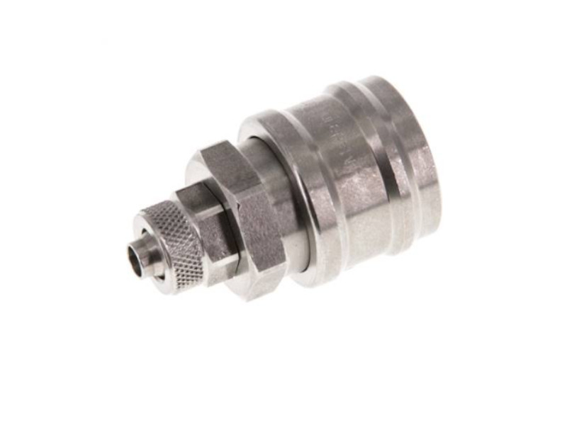 Kupplungs-Dose Edelstahl mit Überwurfmutter