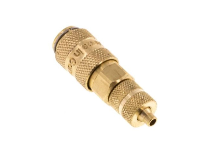 Kupplungsdose mit Überwurfmutter 6x4mm NW 2,7 Messing