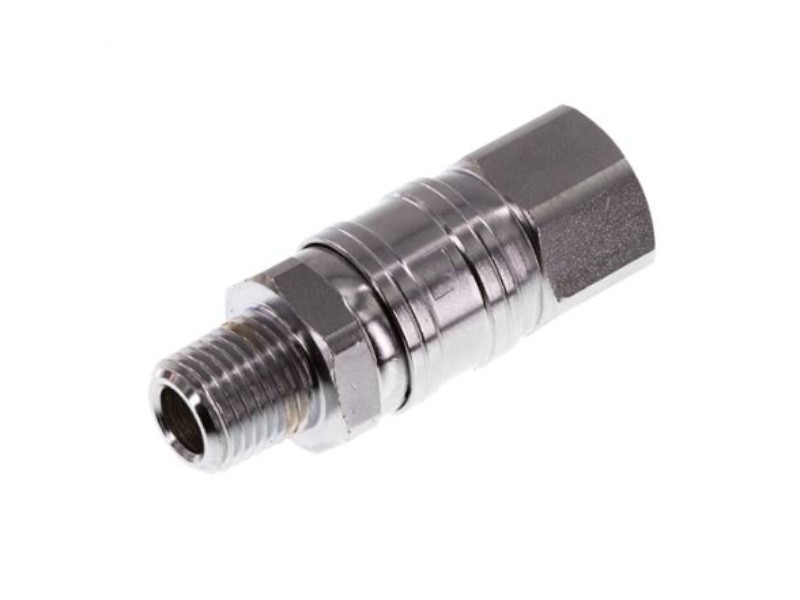 Drehverschraubung schwenkbar AG R 1/4" - IG G 1/4" Stahl vernickelt