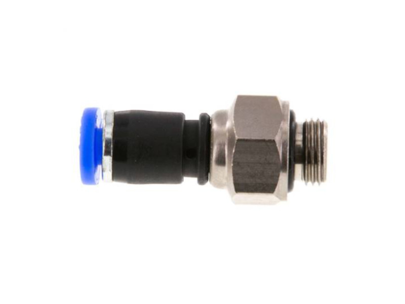 Gerade Drehverschraubung mit einem Kugellager AG G 3/8" - 8mm IQS-Standard