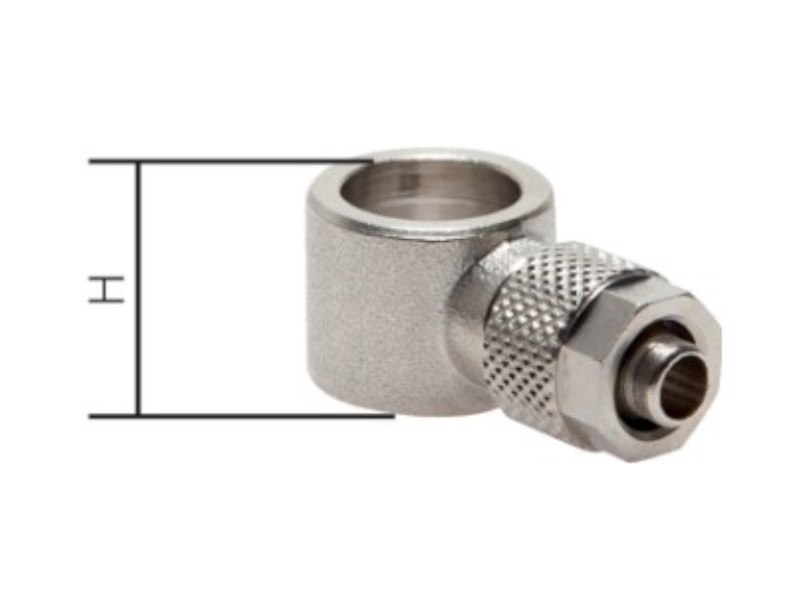 L-Ringstück 6x4 mm  für Hohlschraube G 3/8" Messing vernickelt