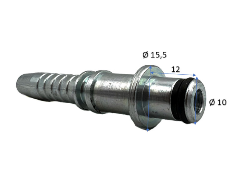 WG-Schlauch-Armatur Steck Ø 10mm Scheibe Ø 15,5mm Stahl verzinkt