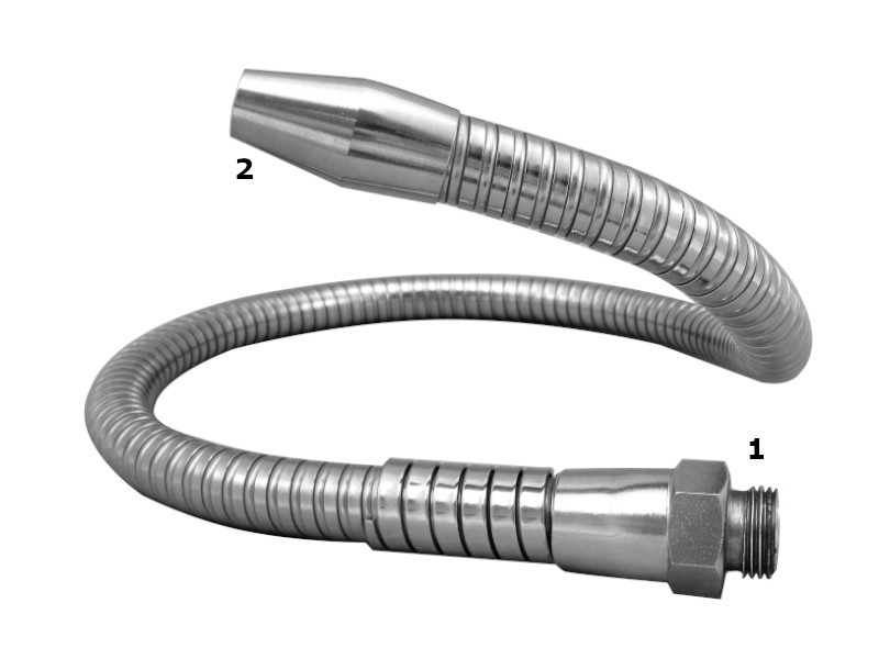 Metall-Kühlmittelschlauch Länge 630mm G 1/2"