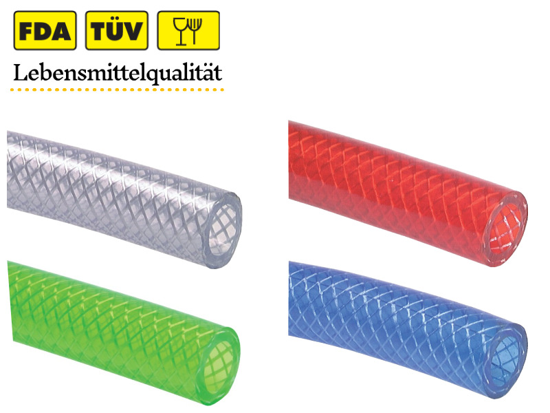PVC Schlauch mit Gewebeeinlage für Lebensmittel geeignet