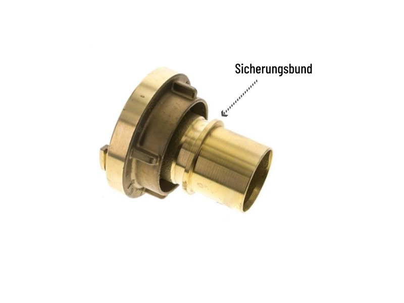 Storz-Kupplung Stortz Größe 25-D Schlauch ID 19mm Knaggenabstand 31mm drehbar Messing