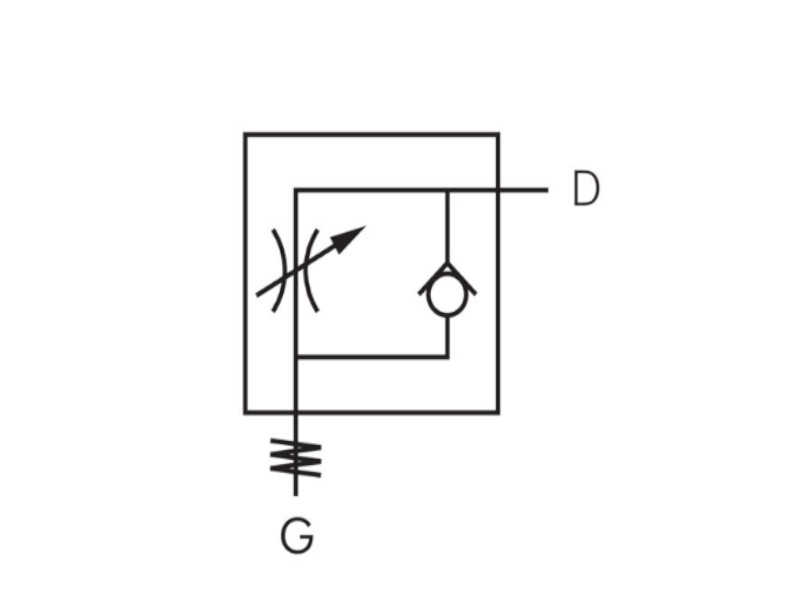 kompakt mit Schlitzschraube abluftregelnd AG G 1/8" - 8mm IQS-MSV