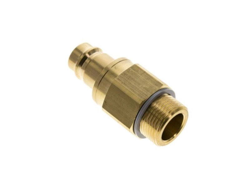 Kupplungsstecker beidseitig absperrend AG G 1" NW 19 Messing 