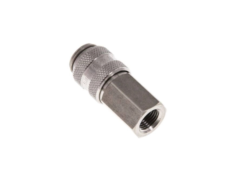 Kupplungsdose für Stecker beidseitig absperrend IG G 1/4" NW 5 Edelstahl 1.4305