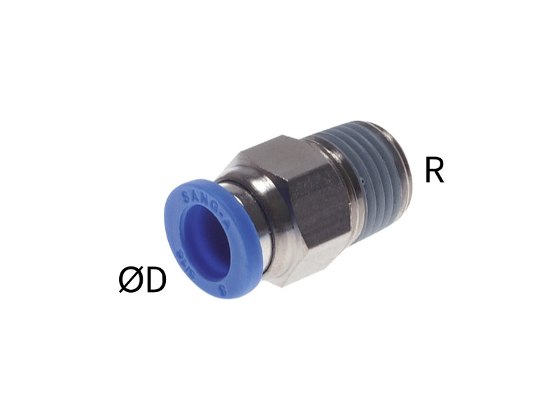 Gerade Steckverschraubung AG R 1/8" - 12mm IQS Standard