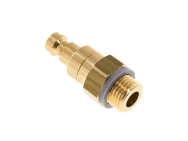 Kupplungsstecker beidseitig absperrend AG G 3/8" NW 5 Messing 